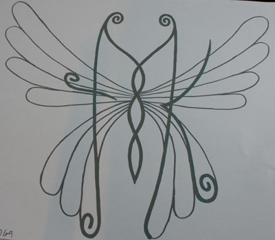 tegning til sommerfugl